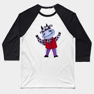 Funny bull animal Cool guy hand drawn Baseball T-Shirt